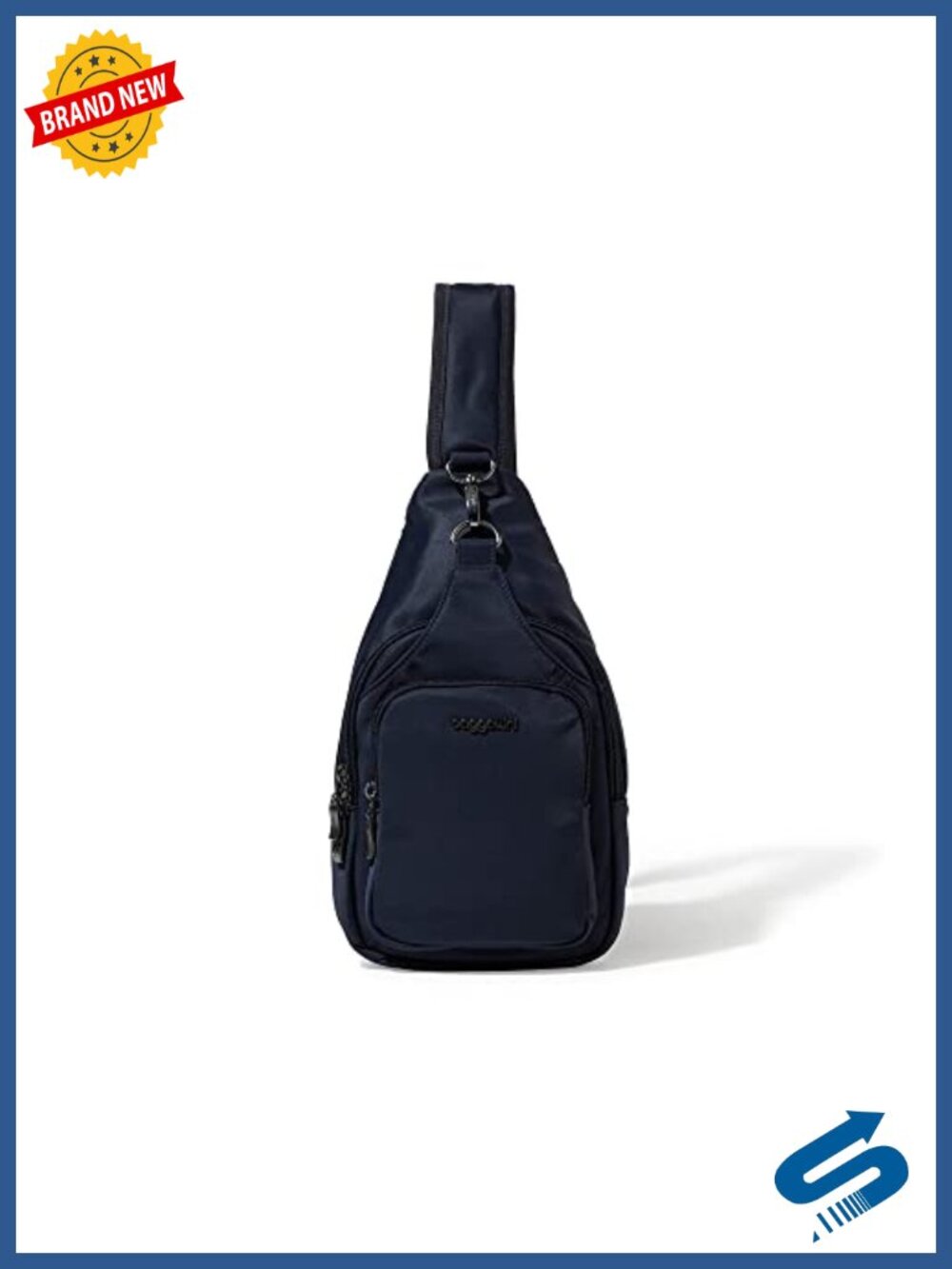 Nylon Sling Crossbody Bag with Convertible Adjustable Strap